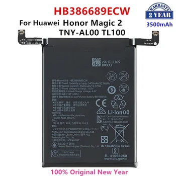 100% Orginal HB386689ECW 3500mAh baterija skirta HUAWEI Honor Magic 2 TNY-AL00 TL100 mobiliųjų telefonų baterijoms