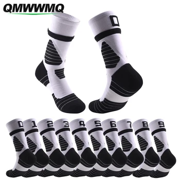 1Pair krepšinio kojinės, sportinės kojinės su 3D kulkšnies apsauga, kompresinės pagalvėlės sportinės kojinės vyrams