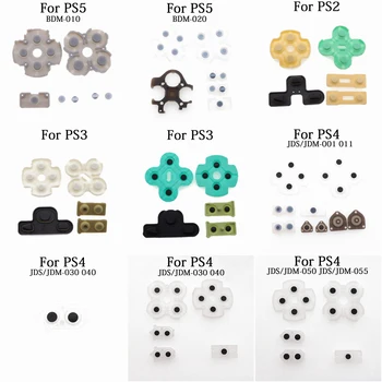 1Set for PS4 JDM-001 011 30 Silicon Rubber Conductive D-Pad For PS2 PS3 PS4 PS5 BDM-010 BDM-020 PSP1000 valdiklio remonto dalys