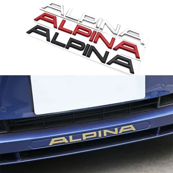 1vnt ALPINA metalas Automobilio sparno šoninis logotipas lipdukas Galinis buferis uodegos durys bagažinės lipdukas automobilio galinis Emblemos lipduko stilius Priedai