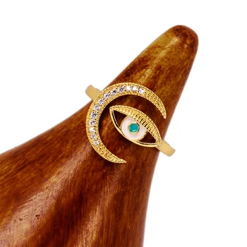 2021 Mada Blizgus kubinis cirkonas Bohemija Reguliuojami blogų akių žiedai Paprastas korėjietiško stiliaus vestuviniai žiedai moterims Mergaičių dovana