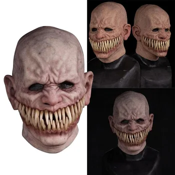 2021 Siaubo Stalkerio klouno kaukė Cosplay Creepy Monster Big Mouth Teeth Chompers Latekso kaukės Helovino vakarėlis Baisus kostiumų rekvizitas