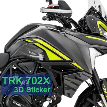 2023 Trk702x priedai Motociklų 3D gelio epoksidinės dervos lipduko bako pagalvėlės apsaugos rinkinys, skirtas Benelli TRK 702X 2023-