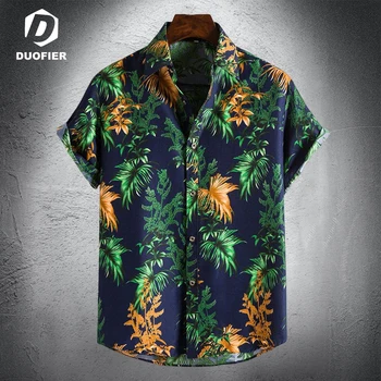 2023 Vasaros vyrai Havajų marškiniai Gėlių spausdinti gatvės drabužiai Greiti sausi paplūdimio marškiniai Vyrų atostogos Aloha Rock Party trumpomis rankovėmis Viršūnės
