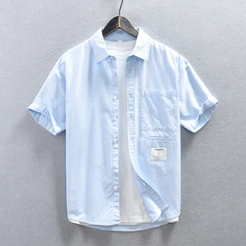 2023 Vyriški vasaros aukštos kokybės laisvalaikio marškiniai trumpomis rankovėmis Madingi laisvi kišeniniai dekoratyviniai krovininiai marškiniai Havajų marškiniai Vyrai