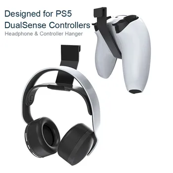 2vnt Kablio stovas PS5 valdikliui ir ausinėms, žaidimų ausinėms ir valdiklio pakabos laikikliui Sony Play-station 5 be varžtų