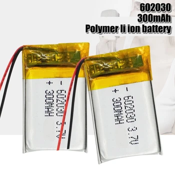 300mAh 3.7V 602030 ličio polimerų įkraunama baterija 