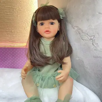 55CM Reborn Toddler Girl Betty Doll viso kūno silikoninis vandeniui atsparus bathy žaislas rankomis detalūs dažai su 3D išvaizda