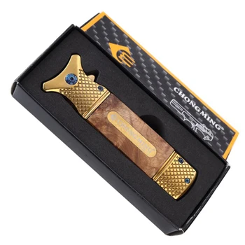 8.2'' Peilis Taktinis sulankstomas peilis medinė rankena + plieninis peilis stovyklavimo peilis išgyvenimo kišeniniai peiliai lauko medžioklės įrankiai EDC +Dėžutė
