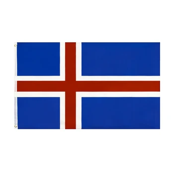 90x150cm Raudonasis Kryžius yra Islandijos vėliava