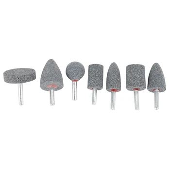 abrazyvinių akmenų taškų rinkinys šlifavimo rato poliravimo galvutės antgalis su 1/4 colio kotu 7vnt šlifavimo akmenys