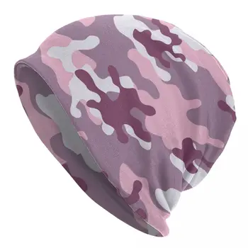 Abstract Pink Camouflage Skullies Beanies Hat Spring Unisex Street Cap Warm Dual-use Bonnet Hat