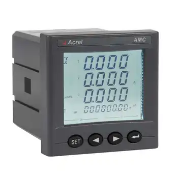 Acrel AMC72L-E4 LCD ekranas Skaitmeninis 3 fazių galios matuoklio duomenų kaupiklis su analogine išvestimi Rs485 Modbus-RTU
