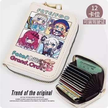 Anime Fate Grand Order Oberon Fashion Wallet PU Piniginės kortelės monetos užtrauktukas Grynųjų pinigų laikiklis Krepšys Cosplay Dovana B281