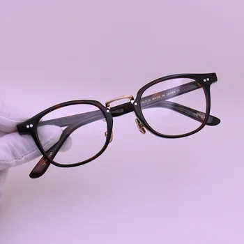 Apvalus acetatas Retro rėmo akiniai Japonija Vyrai Receptiniai akiniai Rėmelis Moterys Trumparegystė Akiniai rėmelis
