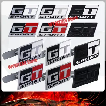Automobilio lipdukų priedai GT Sport logotipas Emblema Transporto priemonės grotelės ženklelis Automobilio kėbulas Galinis bagažinės dangtis gt Lenktyniniai metalai Lipdukas