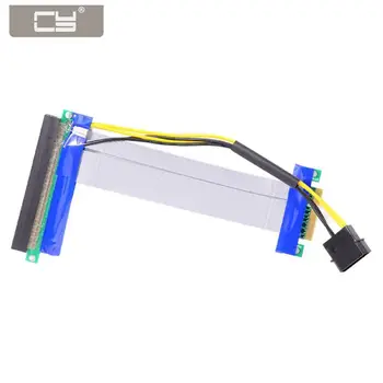 Chenyang CYDZ PCI-E Express 4x į 16x Flex kabelio ilgintuvo keitiklio stovo kortelės adapteris su 4pin galia 15cm