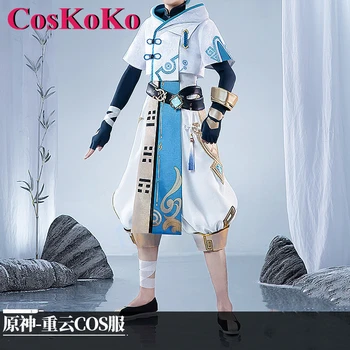 CosKoKo Chongyun Cosplay kostiumas Karštas žaidimas Genshin Impact Mada Graži uniforma Helovino anime vakarėlis Vaidmenų žaidimo drabužiai S-XL
