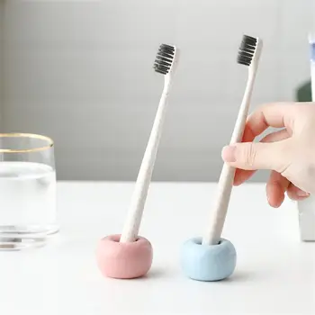 Creative Bathroom Keraminių dantų šepetėlių laikiklis Nešiojamas mini Macaron Colors šepetėlio stovas Lentyna Pagrindas Rėmas Laikymo stovas Vonios kambario įrankis