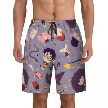 Custom Board Shorts Vyriški greiti sausi paplūdimio drabužiai Boardshorts Raganos burtininko filmas Cosplay Plaukimo lagaminai Maudymosi kostiumai