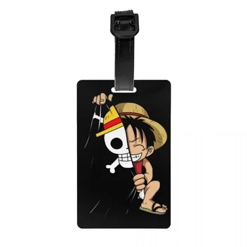 Custom One Pieces Mielas Luffy bagažas Žyma Privatumo apsauga Šiaudinė skrybėlė Piratai Bagažo žymos Kelioninio krepšio etiketės Lagaminas