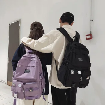 Didelis kelioninis krepšys paaugliams Mokyklinis krepšys Moteris Naujoji mada Harajuku Ulzzang Campus Junior High School Students Kuprinės рюкзак