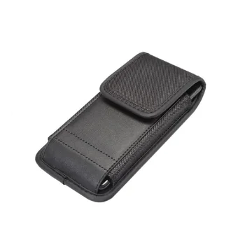 Diržo dėklas, skirtas Bbk Vivo X60 5G (Bbk V2045) (2021) Dangtelis su odiniu kortelių laikiklio dizainu ir nailono vertikale - juoda