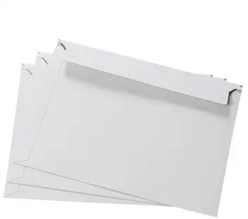 Dydis 24,5 x 16cm Tuščias baltas savaime užantspauduotas kartonas Dokumentų vokai Likti plokščias Paštas Paštas