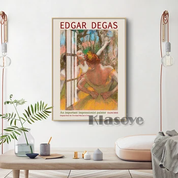 Edgar Degas Neoklasicizmo balerinos parodų muziejus Retro plakatas Šokėjas Impresionizmas Meno atspaudai Sienų lipdukai Namų dekoro dovana