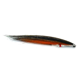Elver Sunray Black Orange Salmon Fly Sea Trout Flies Plastikiniai vamzdeliai (8 pakuotės)