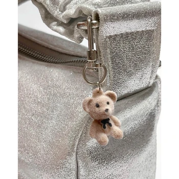 Fashion Brown Bear Stuff Animal Keyring Bear Plush Raktų pakabukas Unikalus raktų pakabukas