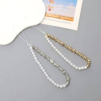 Fashion Simple Irregular Beaded Mobile Phone Chain for Women Phone Jewelry Accessories Cellphone Case Decoration Pakabukas