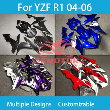 Free Custom Fairings for Yamaha YZF R1 2004 2005 2006 Motercycle Complete Body Plastics Set Fairing Kit R 1 04 05 06