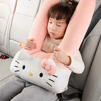 Hello Kitty Sanrio Vaikų automobilio pagalvė Galvos atrama Animacinis filmas Mielas Anime Kawaii Galinė sėdynė Miego pagalvė Saugos apsaugos dovanos