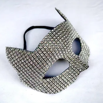 Helovino puskaukė seksuali vaidmenų žaidimo kačių vandens deimantinė kaukė