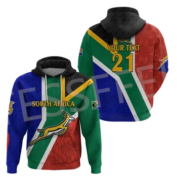 Individualus pavadinimas Afrika Šalis Pietų Afrika Gėlės Vėliava Tatuiruotė Retro sportinis kostiumas 3DPrint Harajuku Casual Pullover Jacket Hoodies X8