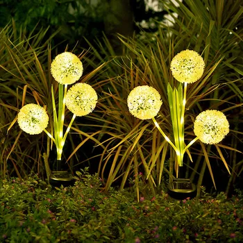 LED saulės šviesos lauko vandeniui atsparus modeliavimas Kiaulpienės girliandų sodas Kraštovaizdžio takas Dekoro žibintai Tvora Vejos gatvė Saulės lempa