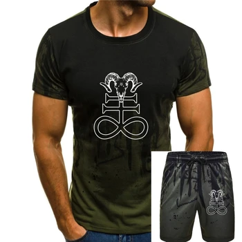 Leviathan Cross Satan Lucifer Satan 666 marškinėliai Occult Men Premium marškinėliai Vasaros trumpomis rankovėmis Nauji madingi marškinėliai(1)