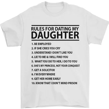 Mano dukros tėčio dienos pasimatymų taisyklės 100% medvilniniai marškinėliai