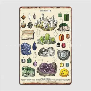 Mineralogie Crystal Plakatas Metalo plokštelė Kinas Svetainė Klubas Baras Tinkinti Garažo dekoravimas Skardos ženklo plakatas
