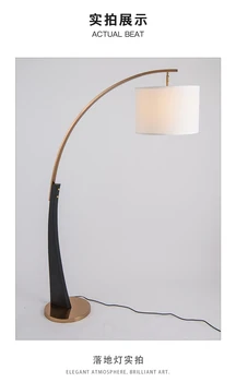 Modernus minimalistinis naujas kinų stilius senos šakos svetainės grindų lempa asmenybė kūrybinis modelis miegamojo žvejybos lempa