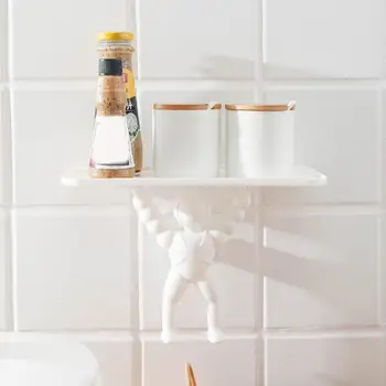 Modernus vienspalvis vandeniui atsparus šampūnas Dušo želė Vonios kambario plūduriuojanti lentyna svetainei Laikymo laikiklis Laikymo stovas
