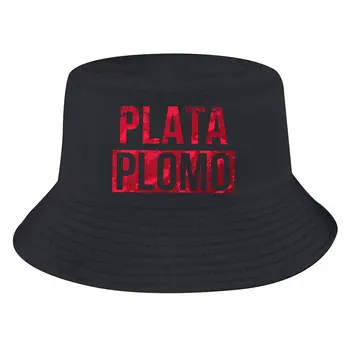 Narcos Crime TV Pablo Escobar Bucket Hat Plata O Plomo Red Vyrų moterų žvejys Kepurė Hip Hop Beach Saulės žvejybos kepurės