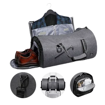 Naujas kabrioletas drabužių krepšys su batų skyriumi nešiotis kelioninio kostiumo krepšiai 2 in 1 drabužis Duffle krepšys vyrams savaitgalio krepšys