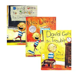 ne Deividas , Deividas negali serijos anglų originalios paveikslėlių knygos klasikinis 3 tomų rinkinys 