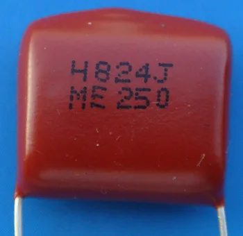 Nemokamas pristatymas. 250 V tipo CL21 metalizuotas poliesterio plėvelės kondensatorius 824 j 0,82 uF
