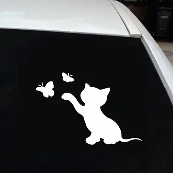 nesitraukiantis vandeniui atsparus katės drugelio automobilio lango lipdukas sunkvežimiui