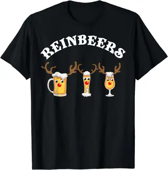 NEW LIMITED Reinbeers, Funny Reindeer Beer Christmas Drinking Xmas marškinėliai S-3XL