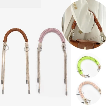 New Nylon Women Braided Rope Shoulder Strap Handle Bag Strap Belt Rank Rankinės dirželių krepšys Mini Evelyn pažastų krepšys