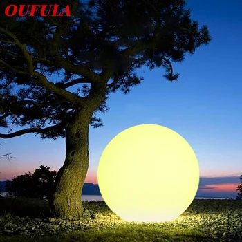 OUFULA LED rutulinė lempa kiemo lempa kraštovaizdžio lauko vejos lempa sodas Įkraunamas